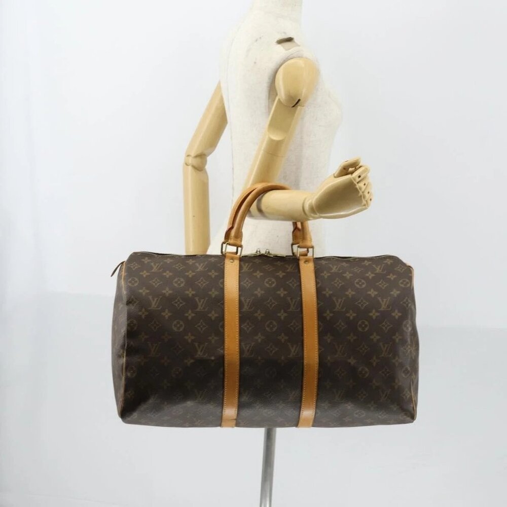 LOUIS VUITTON Monogram Keepall 50 Boston Bag M41426 LV Auth 154808 - Picture 15 of 16
